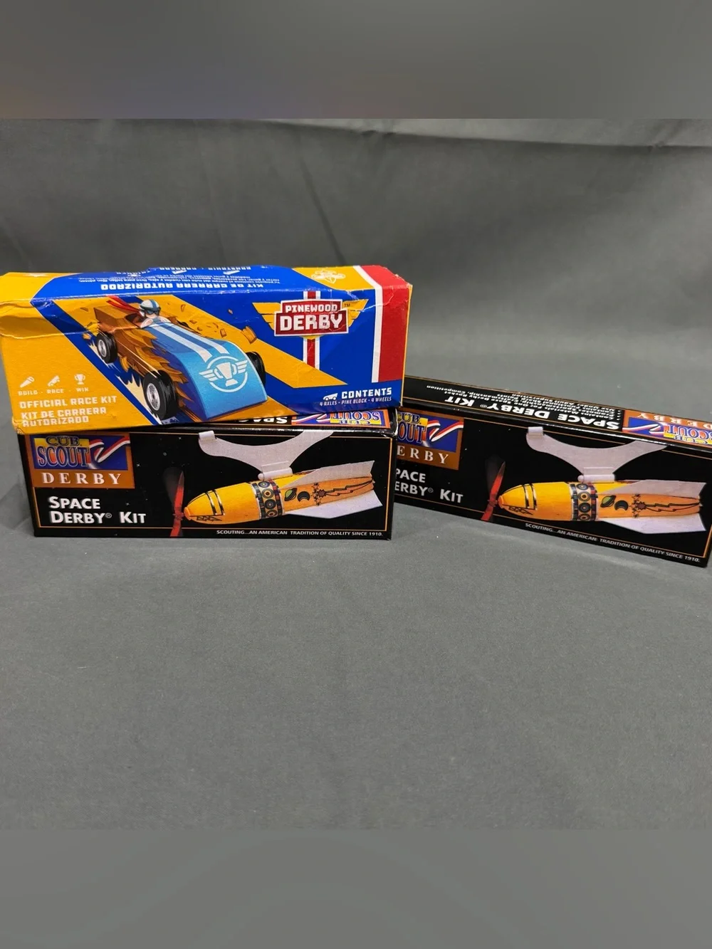 Cub Scout Derby Pinewood & Space Derby Unassembled Car Kit Lot MPN 17006 17095